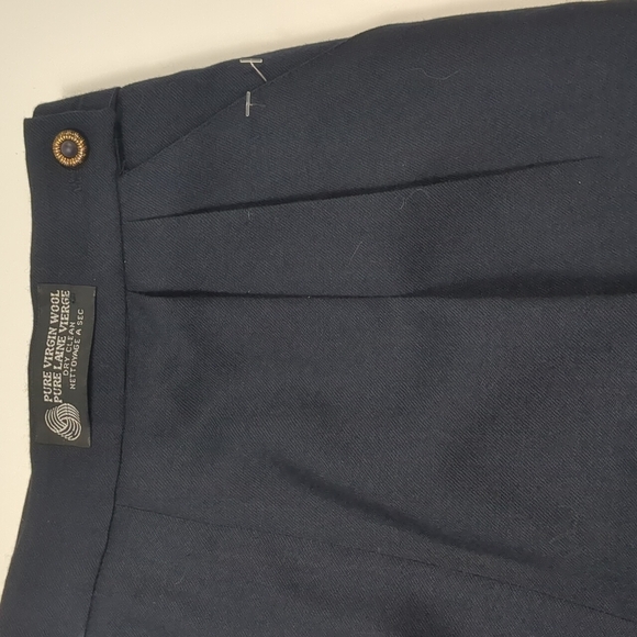 Vintage High Waisted Virgin Wool Pants Size 8 Petite - Picture 3 of 6